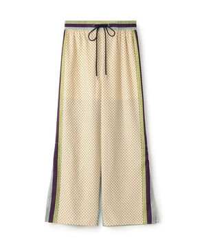 パネルプリント イージーストレートパンツ