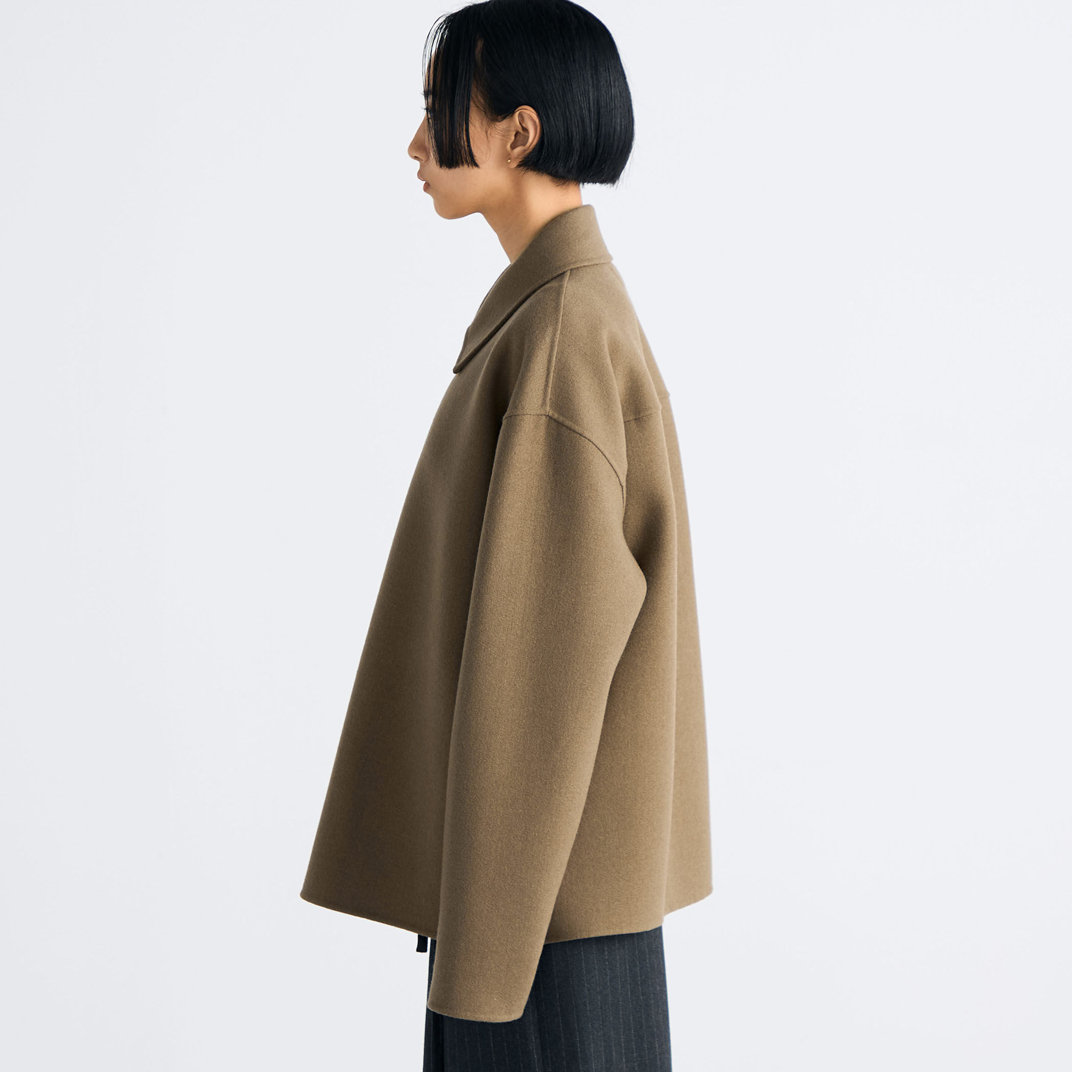 TELMA ウールブルゾン 美品 フェイクミンクファーブルゾン （ブルゾン）｜allureville