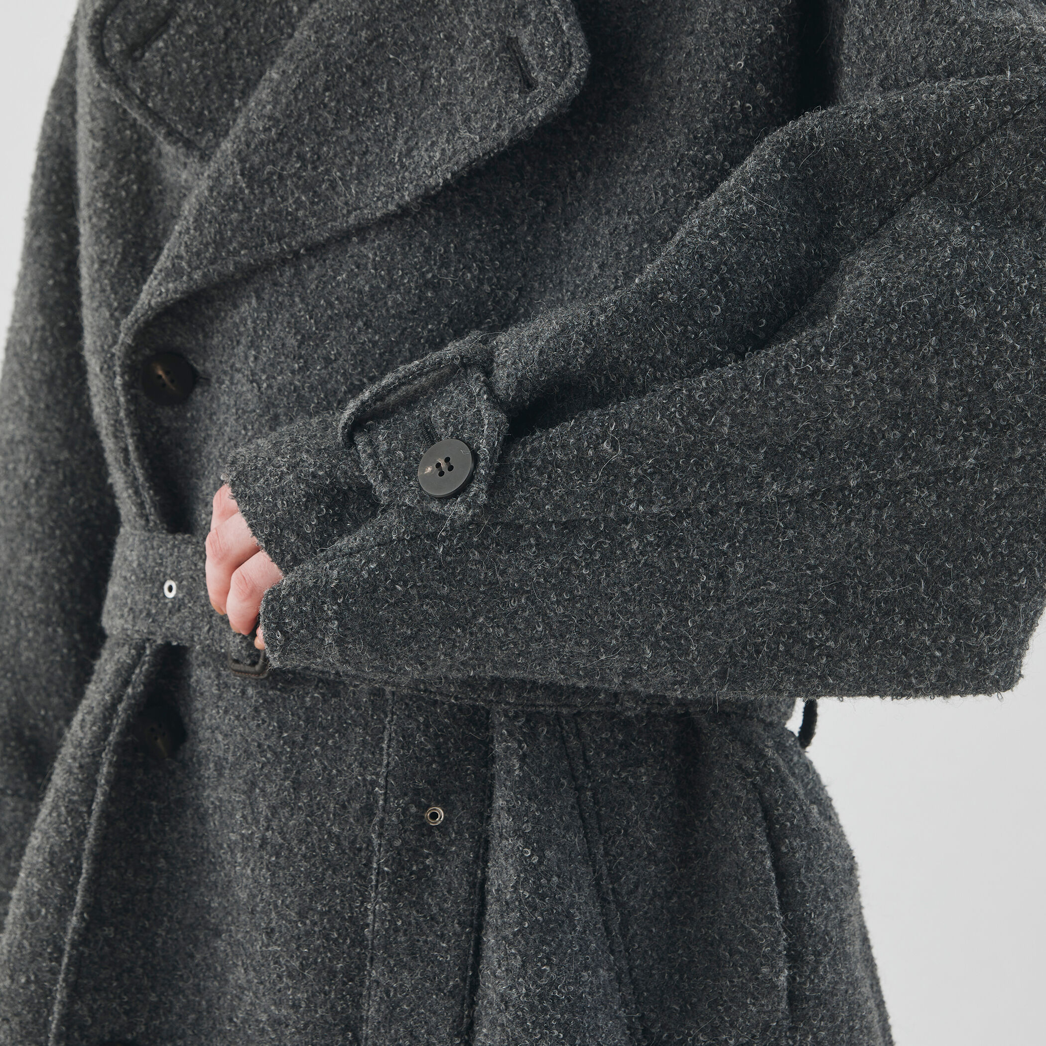 エアブークレーウール ボリュームトレンチコート｜トゥモローランド