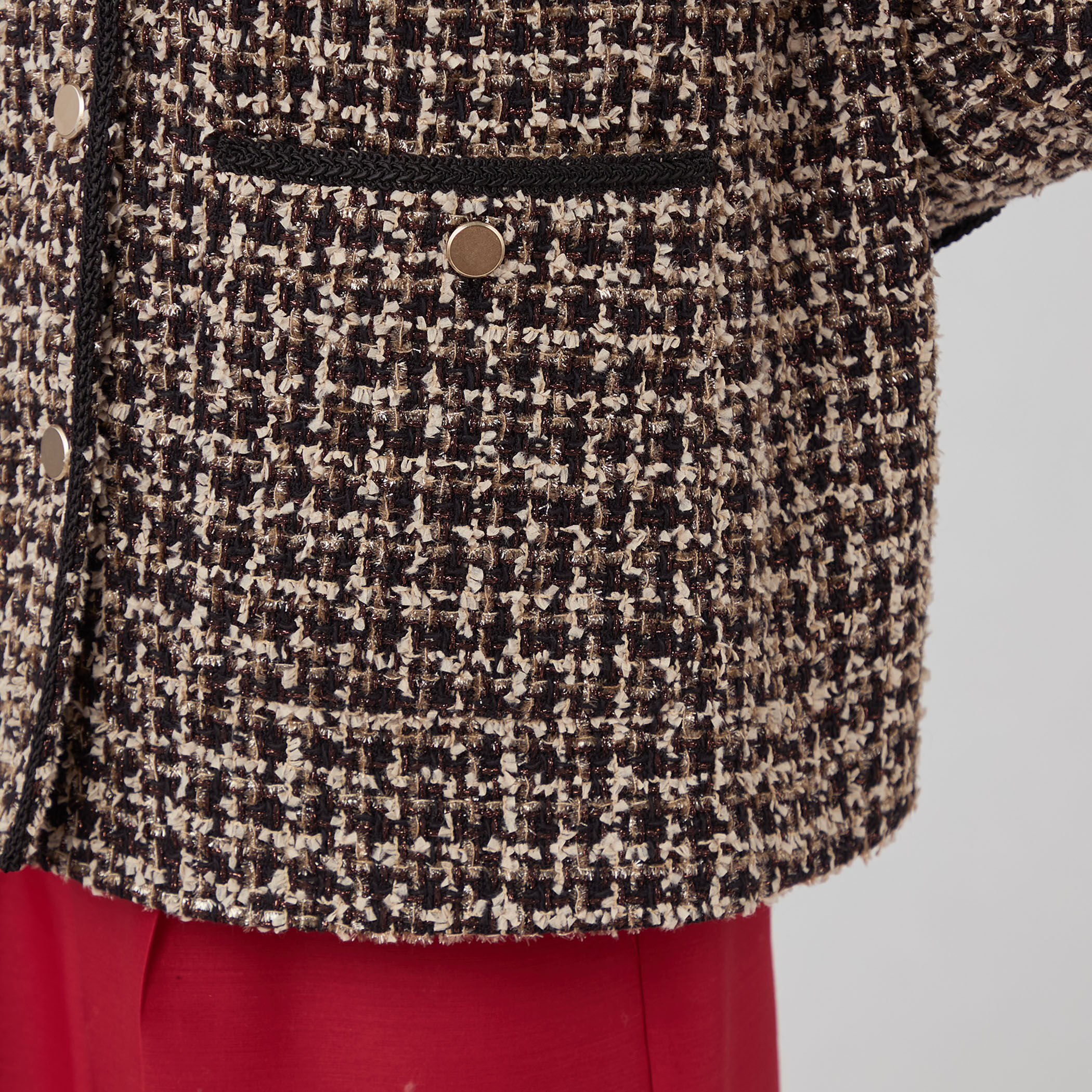 【美品】トゥモローランド　ピルグリム　ラグジュアリーツイード ジャケット 美品】トゥモローランド ピルグリム ラグジュアリーツイード