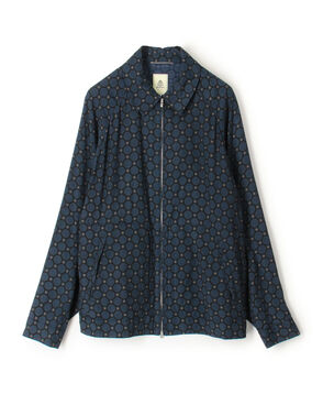 mando レーヨンプリント ジップアップブルゾン