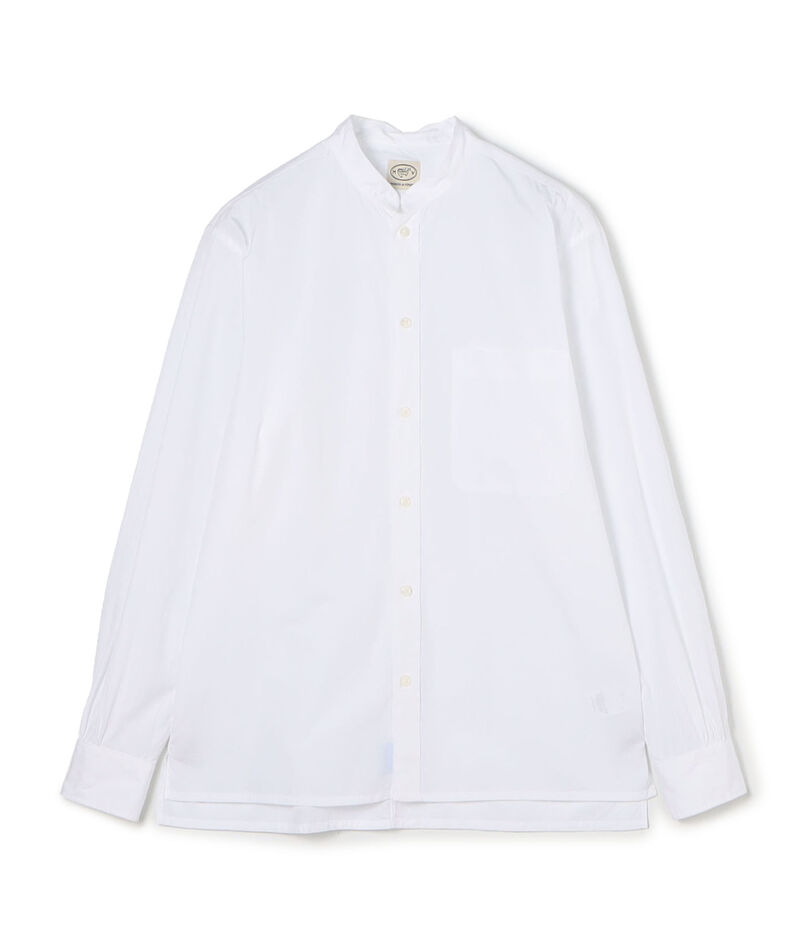 120/2コットンポプリン バンドカラーシャツ ALUMO