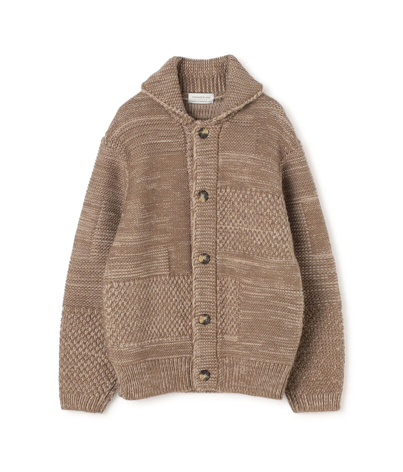 【WEB先行予約】TOMORROWLAND tricot パッチワーク チャンキーニットブルゾン