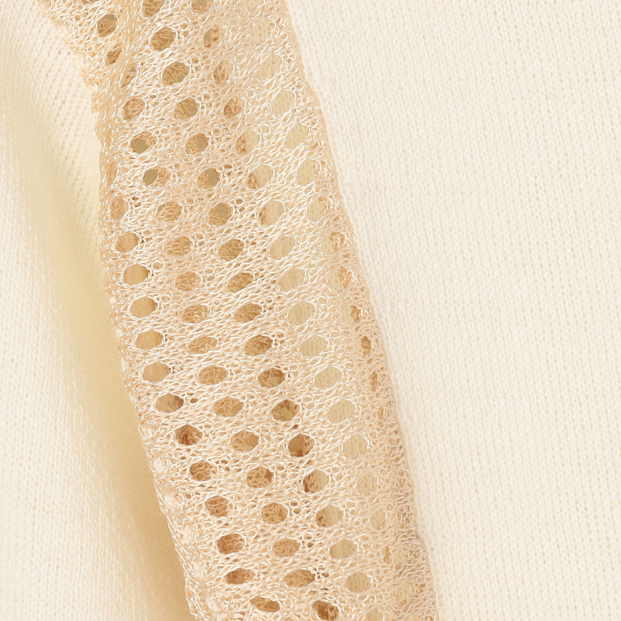 diotima Merino Mesh Stripe メッシュコンビ タートルネックニット