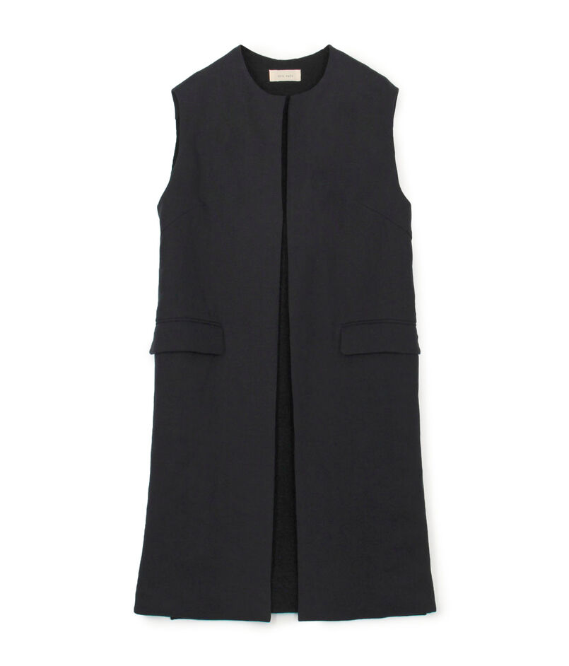 ファブリックコンビ ロングジレ