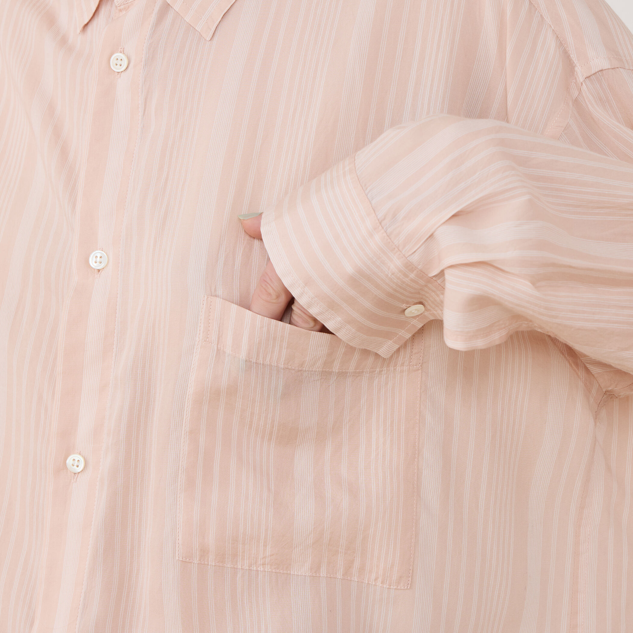 セルロースシルクブロード メンズライクシャツ｜トゥモローランド 公式通販