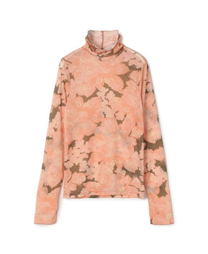 ピオニープリント タートルネックプルオーバー