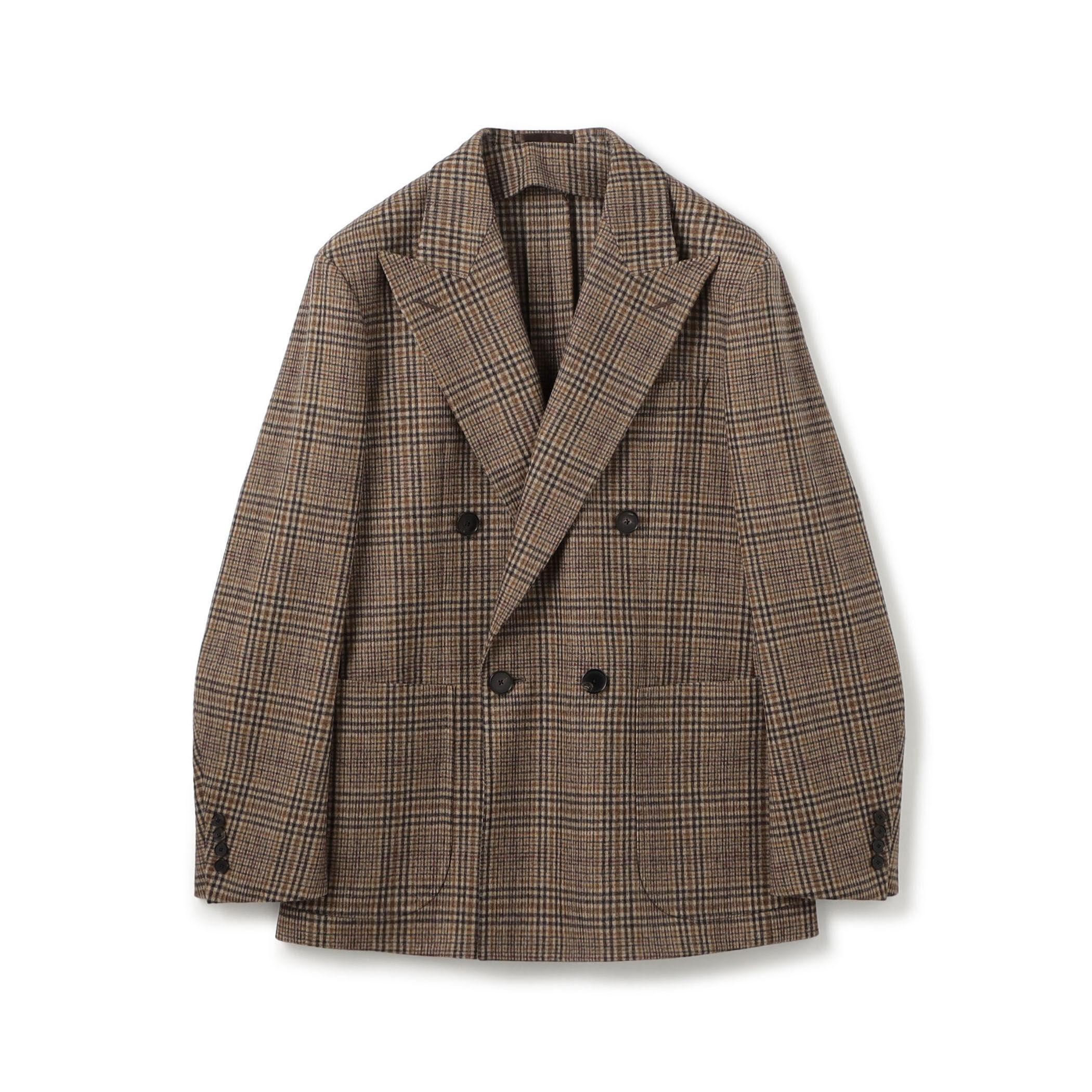 ウールフランネル ダブルブレステッド4Bジャケット FOX BROTHERS
