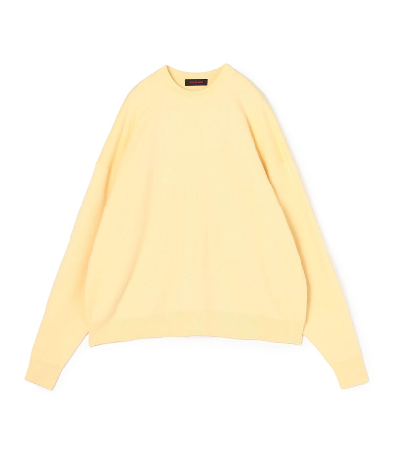 コットンカシミヤ クルーネックプルオーバー