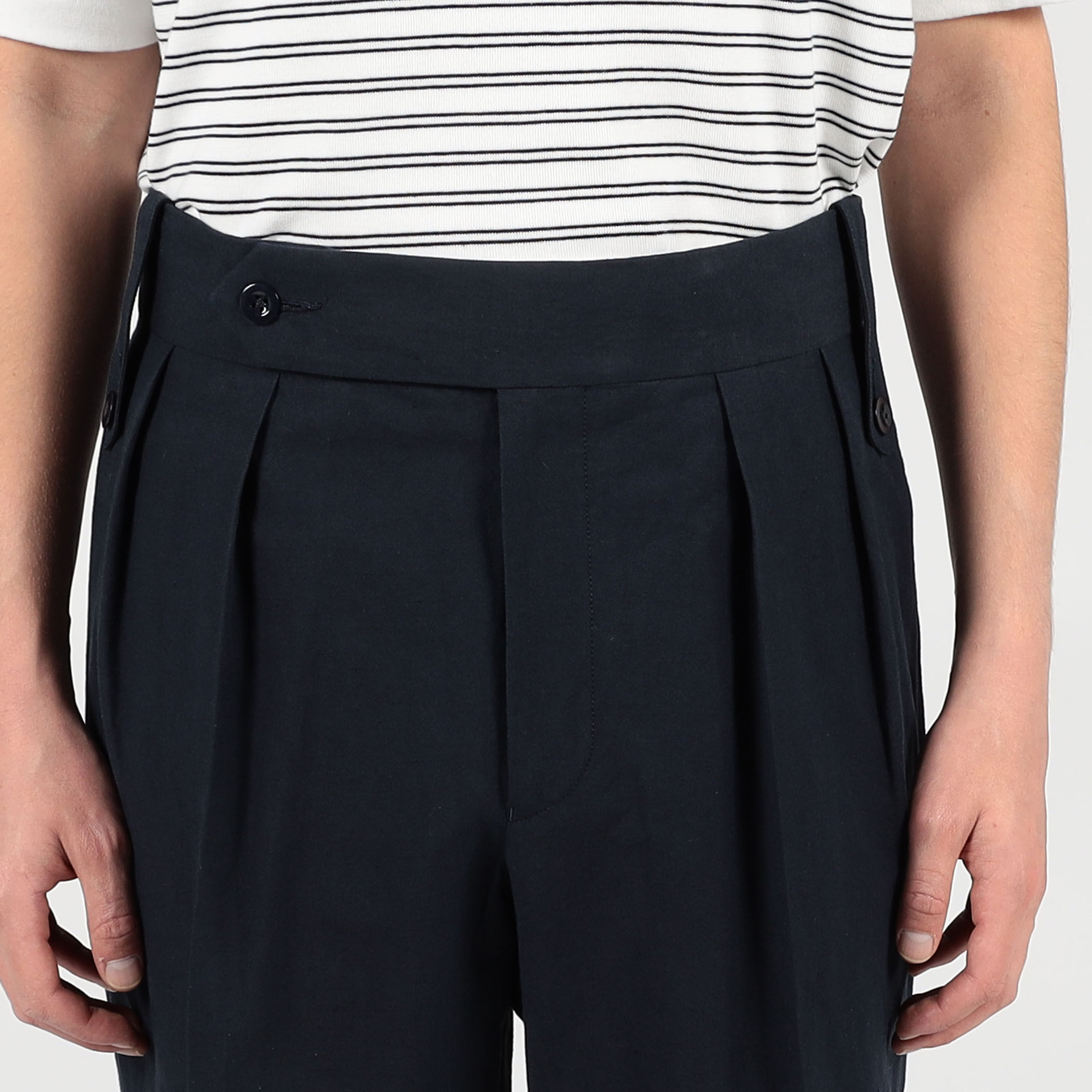 Tangent British army chinos リネンコットン ワイドパンツ