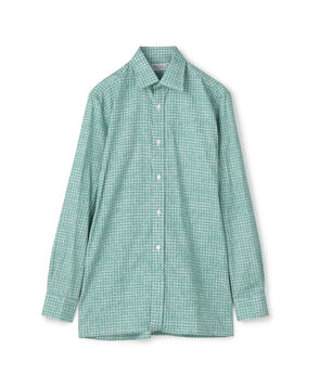 Charvet コットンプリント セミワイドカラーシャツ