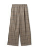 SILK AIR PANE タックワイドパンツ