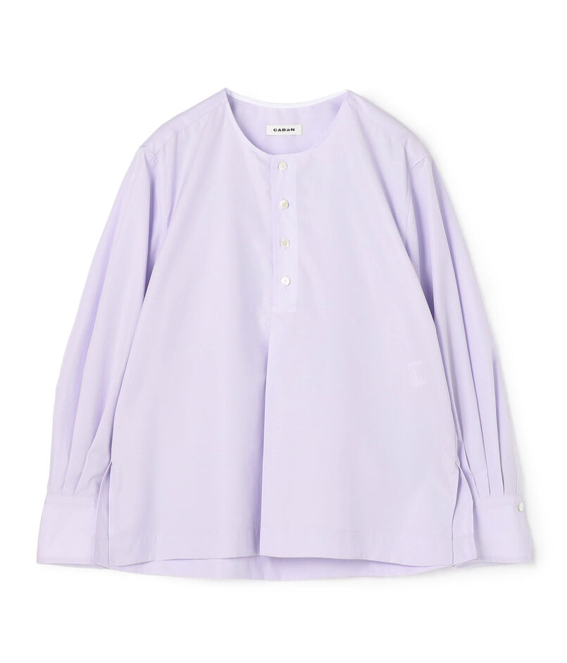 クリアコットン ボタンプルオーバーシャツ