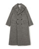 HYKE SHAGGY DOUBLE BREASTED COAT ダブルブレスト ロングコート