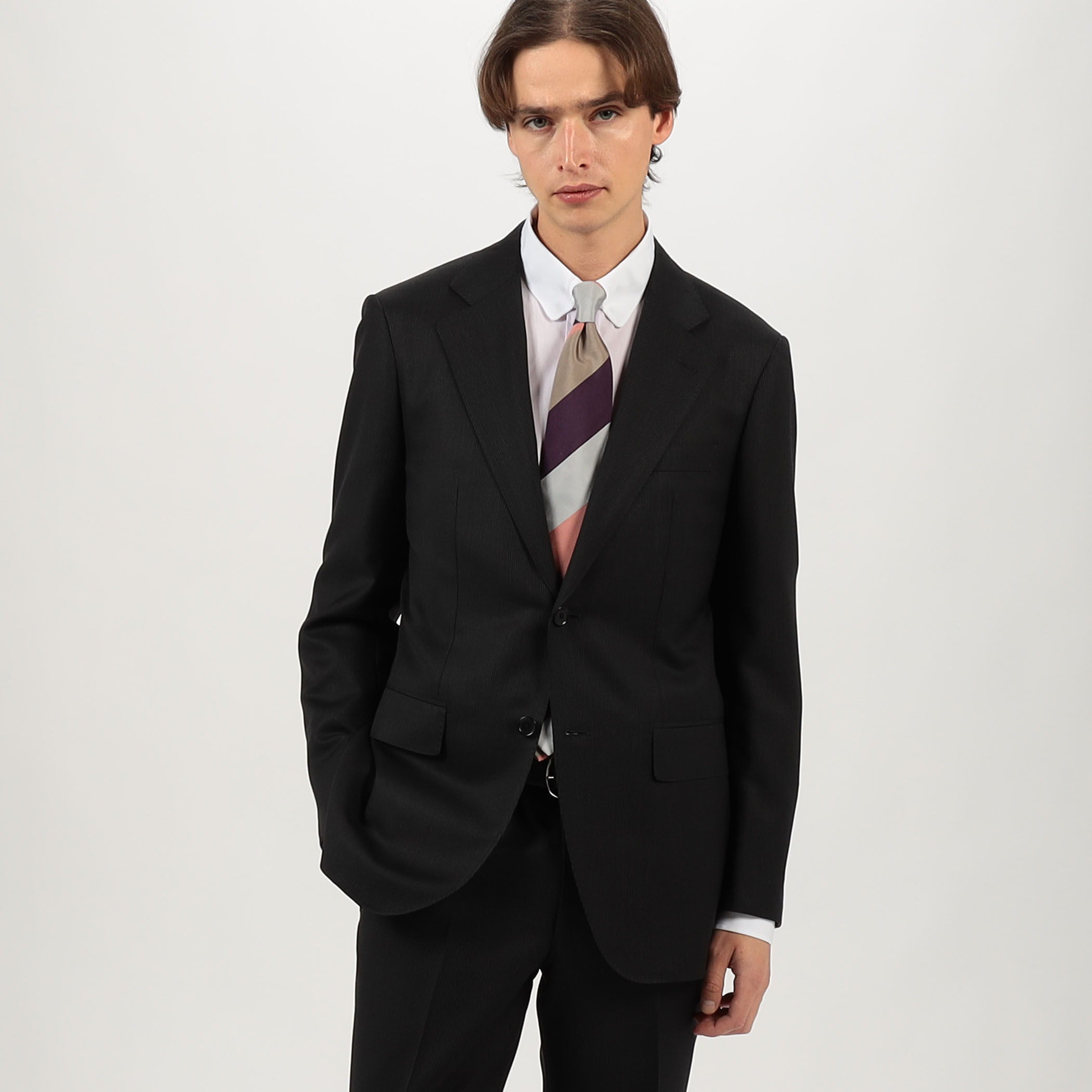 ウールシルク シングルブレステッド 2Bスーツ TRAVELLER+SILK E.Zegna