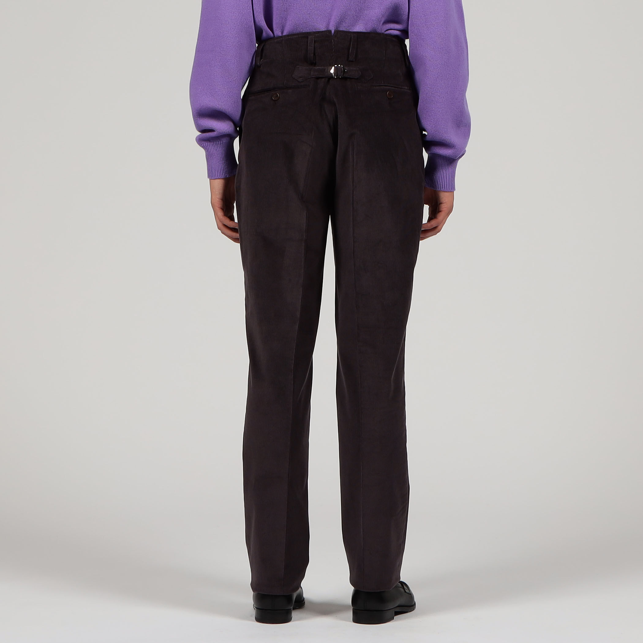 BERNARD ZINS BAC Y 2タック　コットントラウザーズ　エクリュ BERNARD ZINS SPENDER コットンコーデュロイ ワイドトラウザーズ