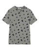 コットンモダールフライス フラワープリント Tシャツ