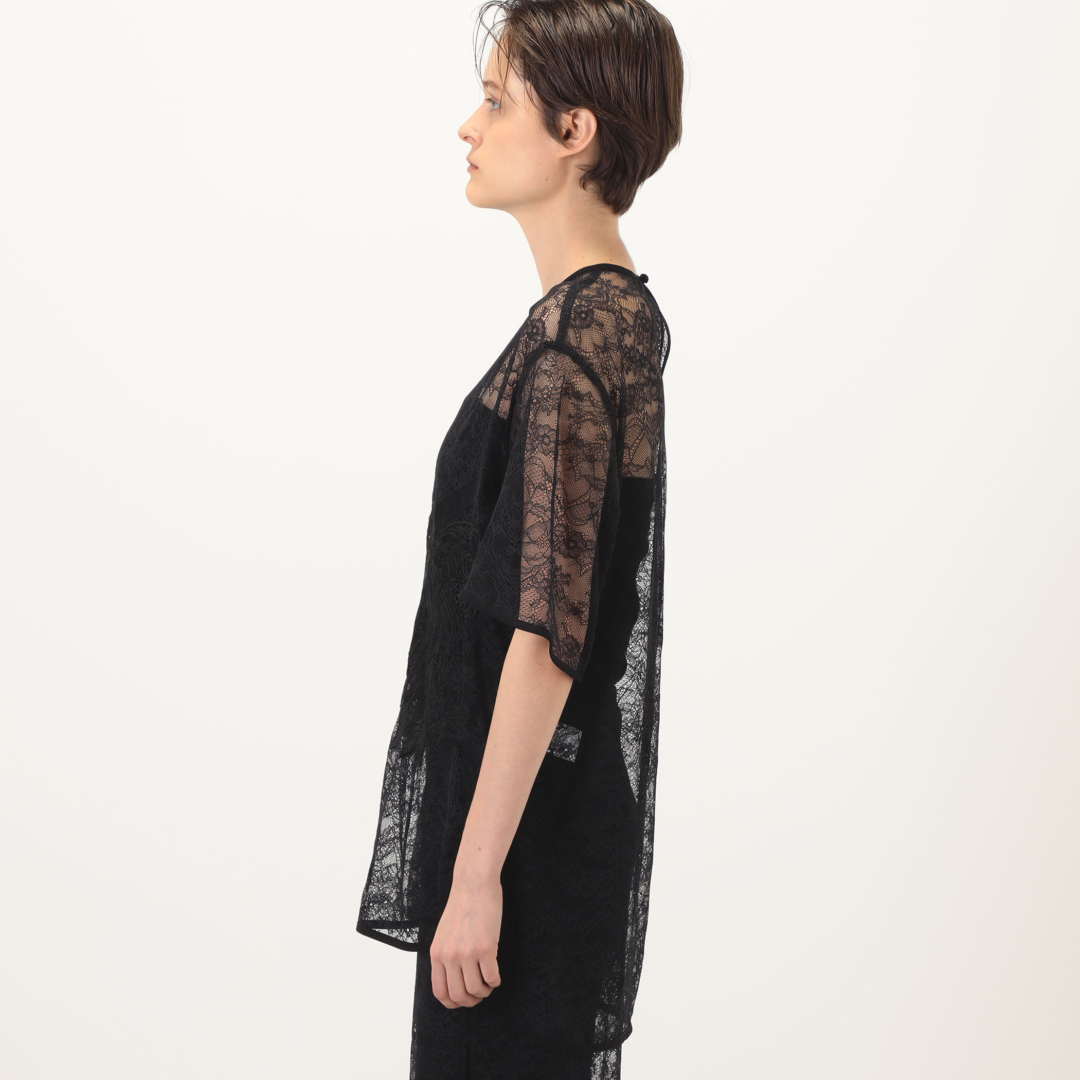 Mame Kurogouchi Raschel Lace Embroidered Top レースエンブロイ