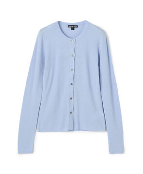 ストレッチリネン クルーネックカーディガン WYLP2598