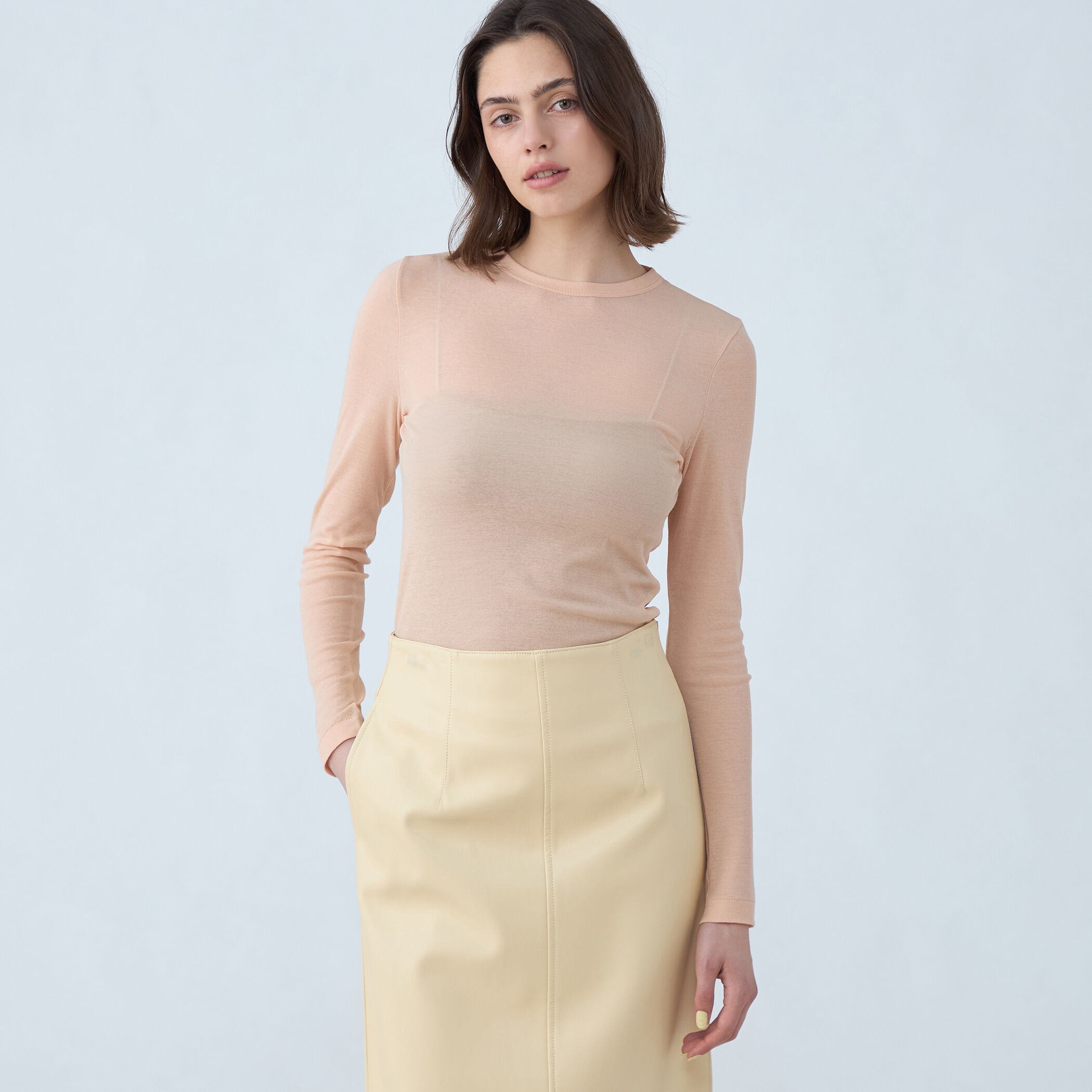 一部WEB先行予約】シアージャージー クルーネックプルオーバー