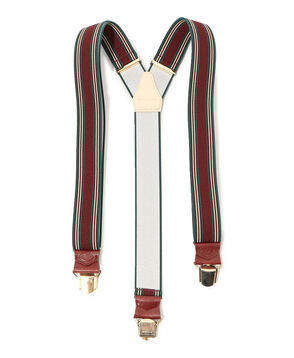MAISON et VOYAGE Y字クリップ ストライプサスペンダー