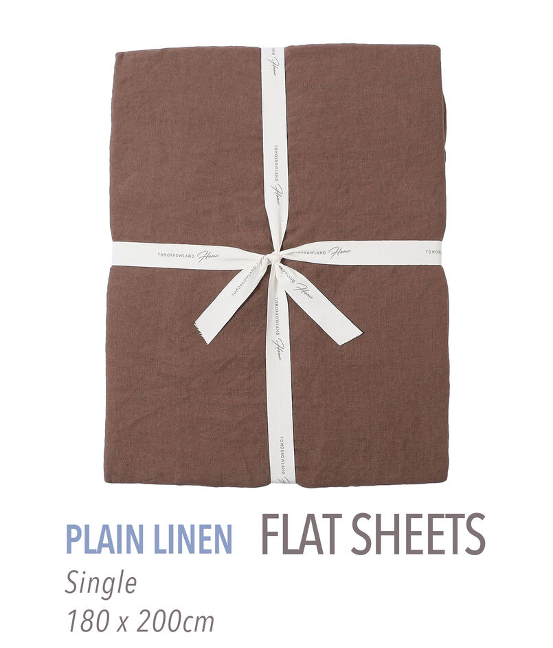 プレーンリネン フラットシーツ（シングル）