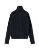 ウール カシミヤ シルク ジップアップ ニットブルゾン