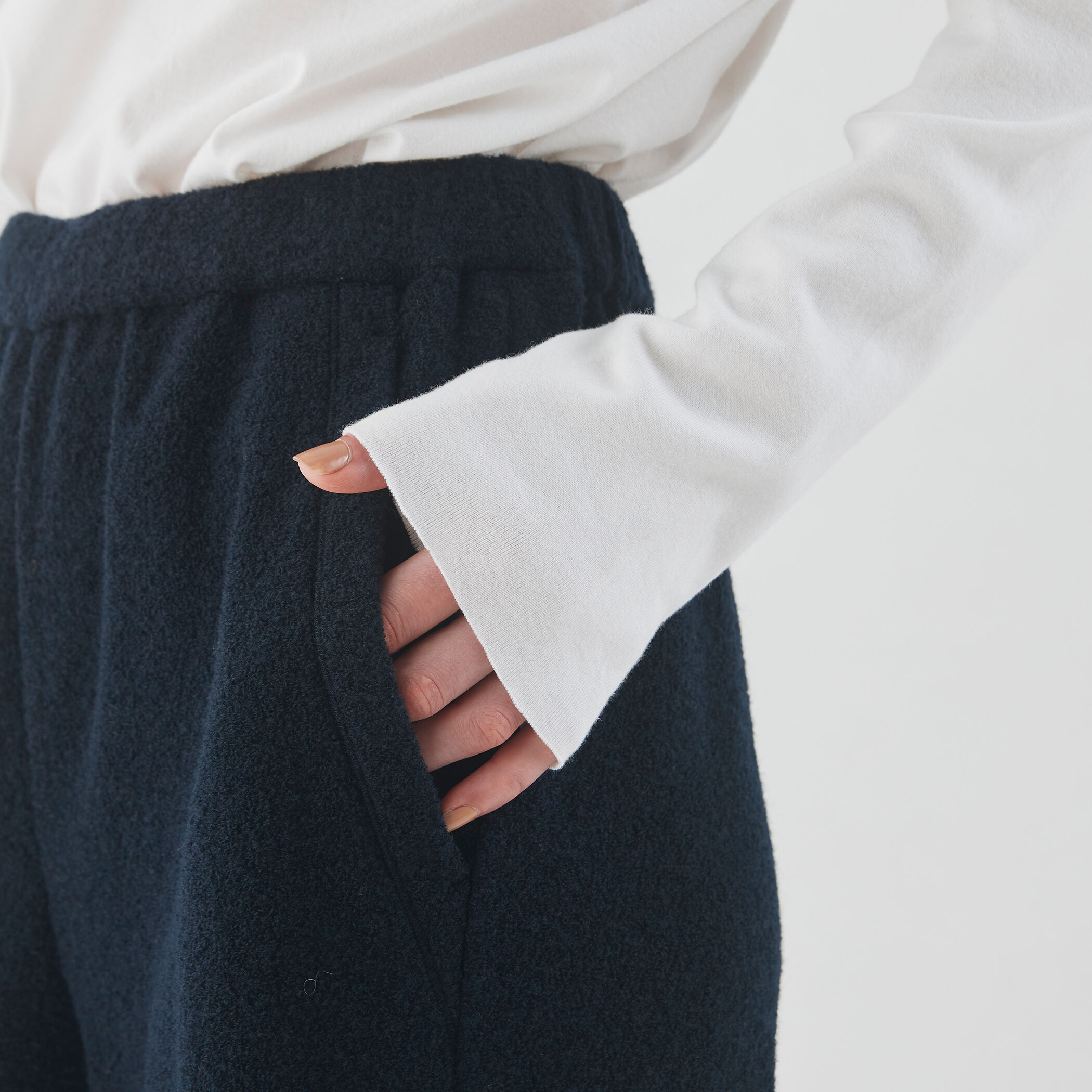 セール 40%OFF】ファインブークレー ワイドクロップドパンツ