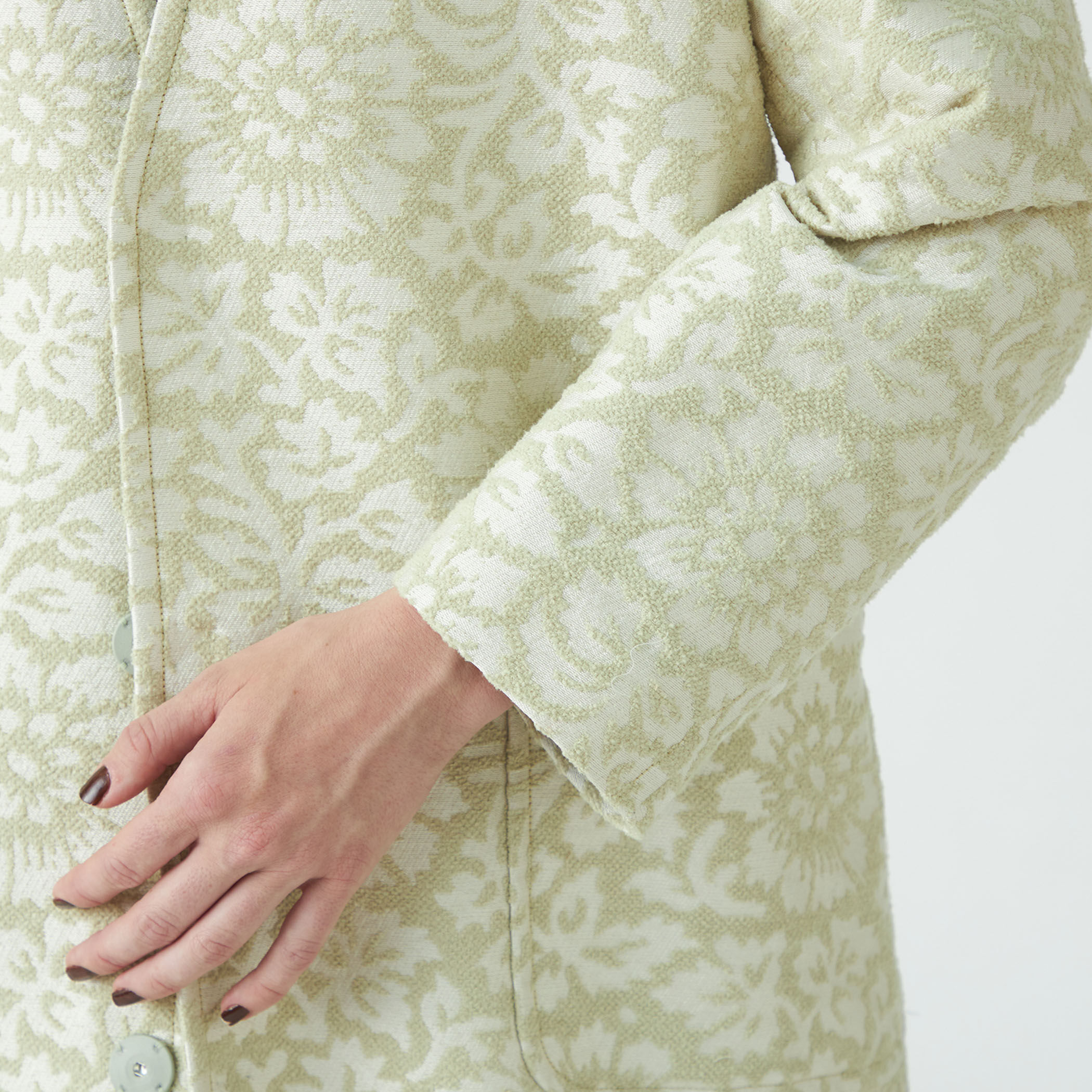 ツモリチサト さばくの花ジャガード ロングコート モールジャガード Vネックロングコート｜トゥモローランド 公式通販