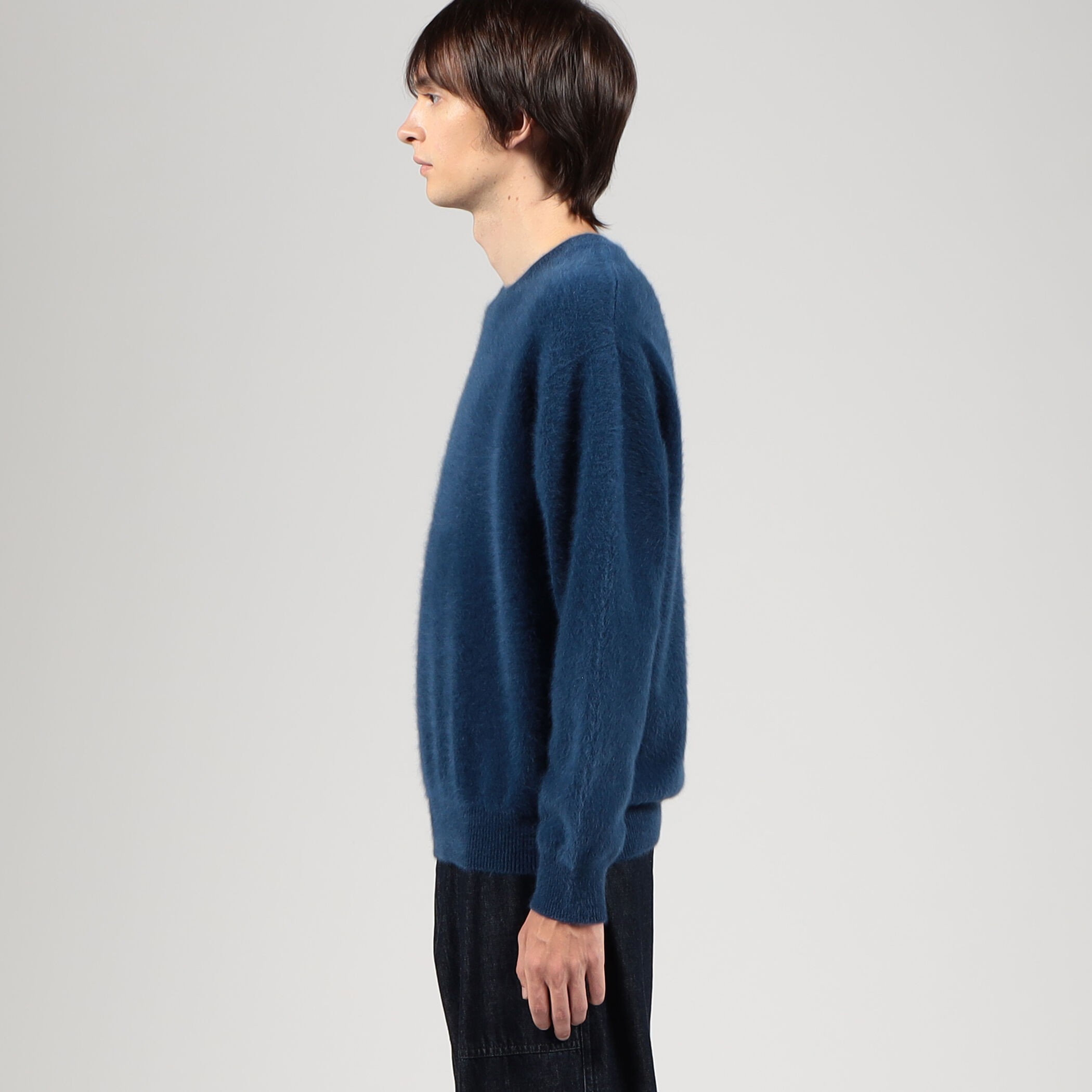 【美品】TOMORROWLAND ダークブルー クルーネックセーター セール】TOMORROWLAND tricot ギザコットン クルーネックプルオーバー