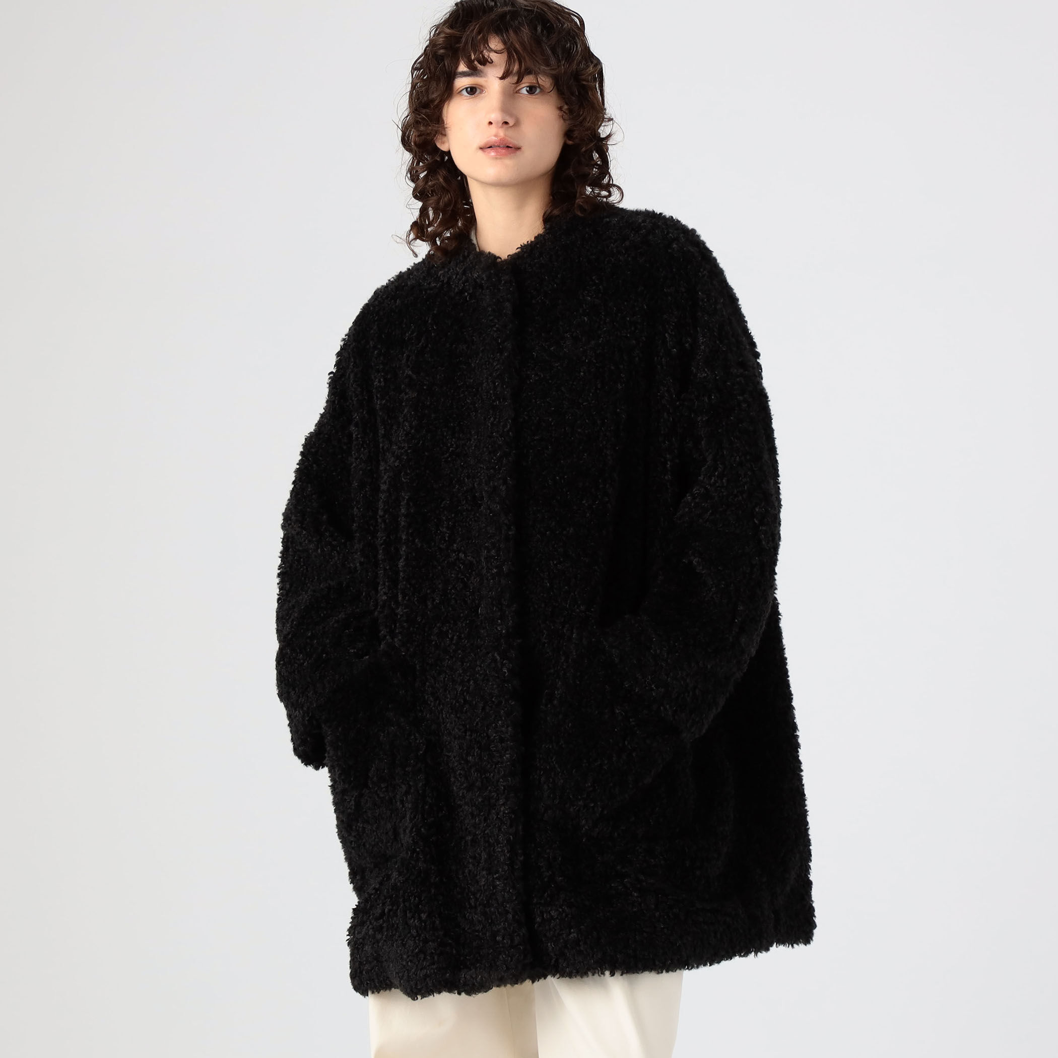 MACKINTOSH NEW HUMBIE ノーカラーエコファーコート