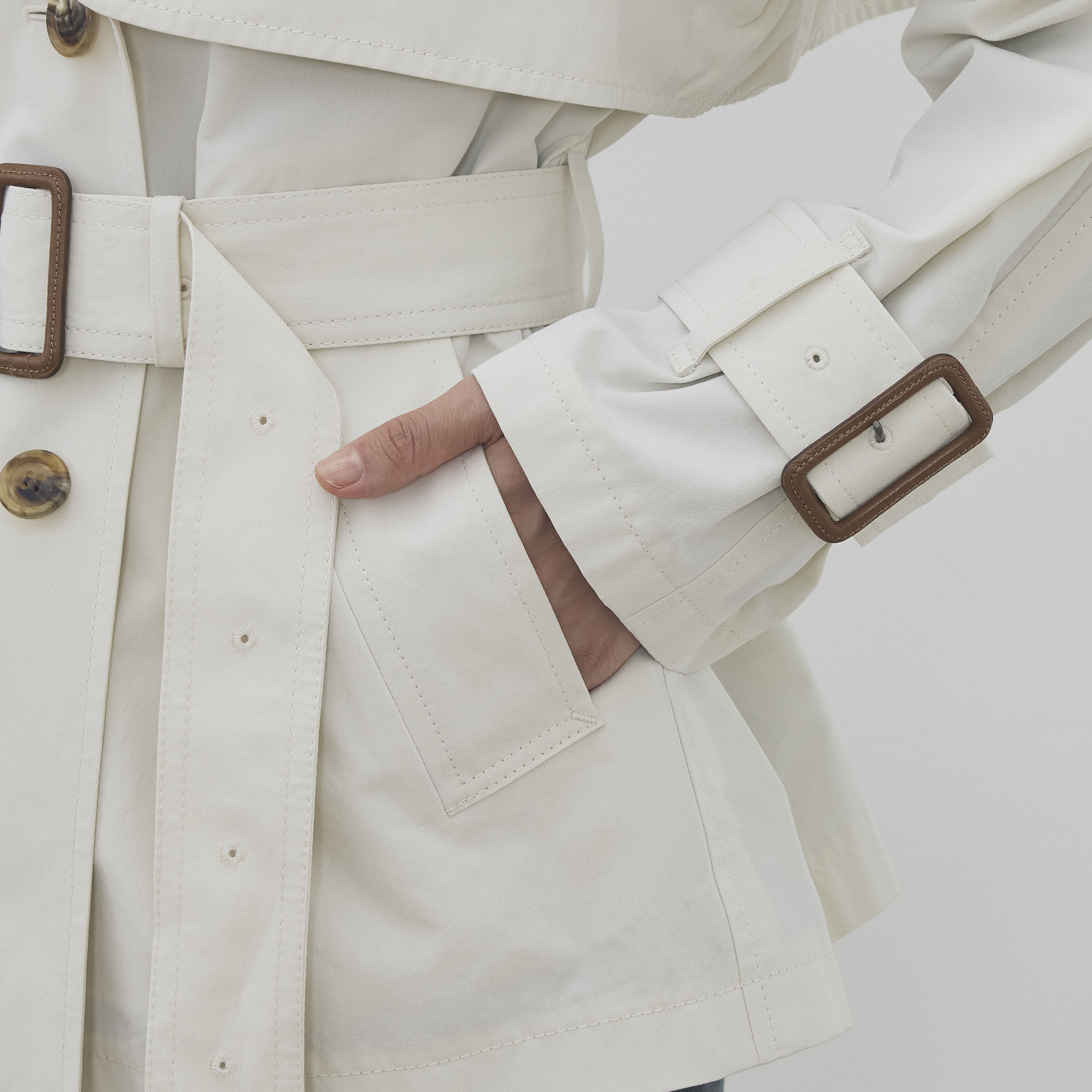 コットンドライクロス ショートトレンチコート｜トゥモローランド 公式通販