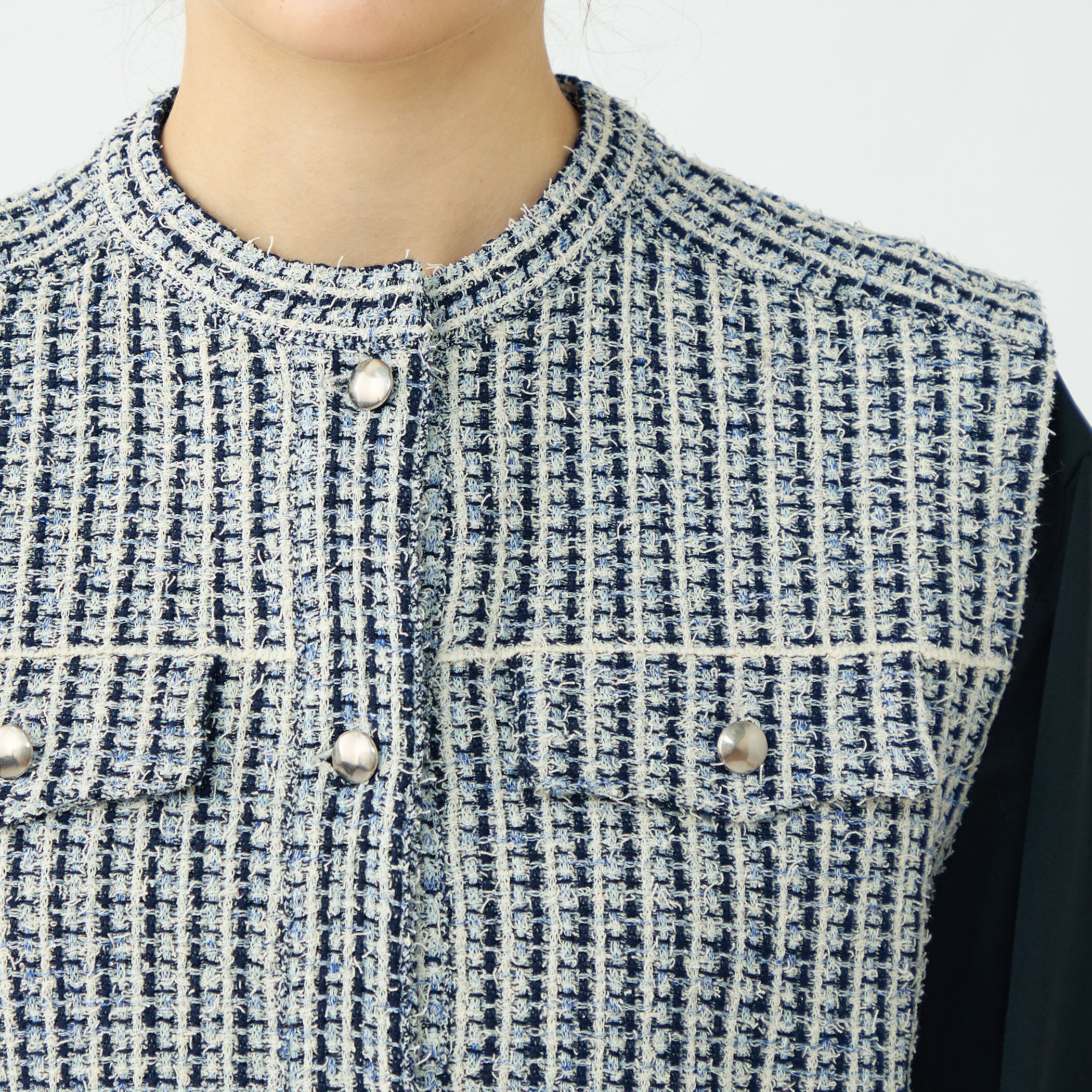 ミックスツイード ショートベスト｜トゥモローランド 公式通販