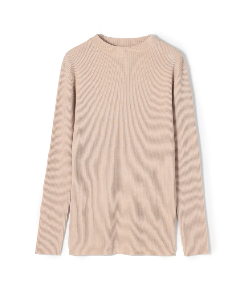 プルミエールウールリブ ボトルネックプルオーバー