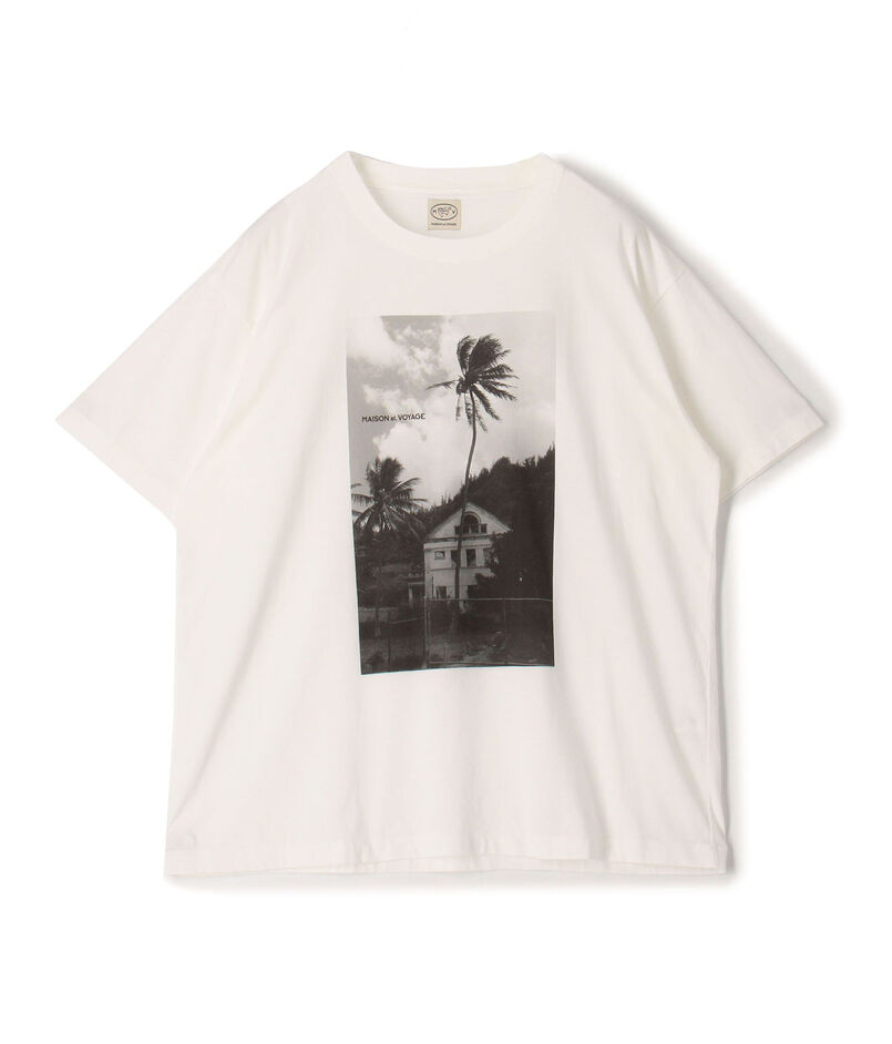 MAISON et VOYAGE コットン プリントTシャツ