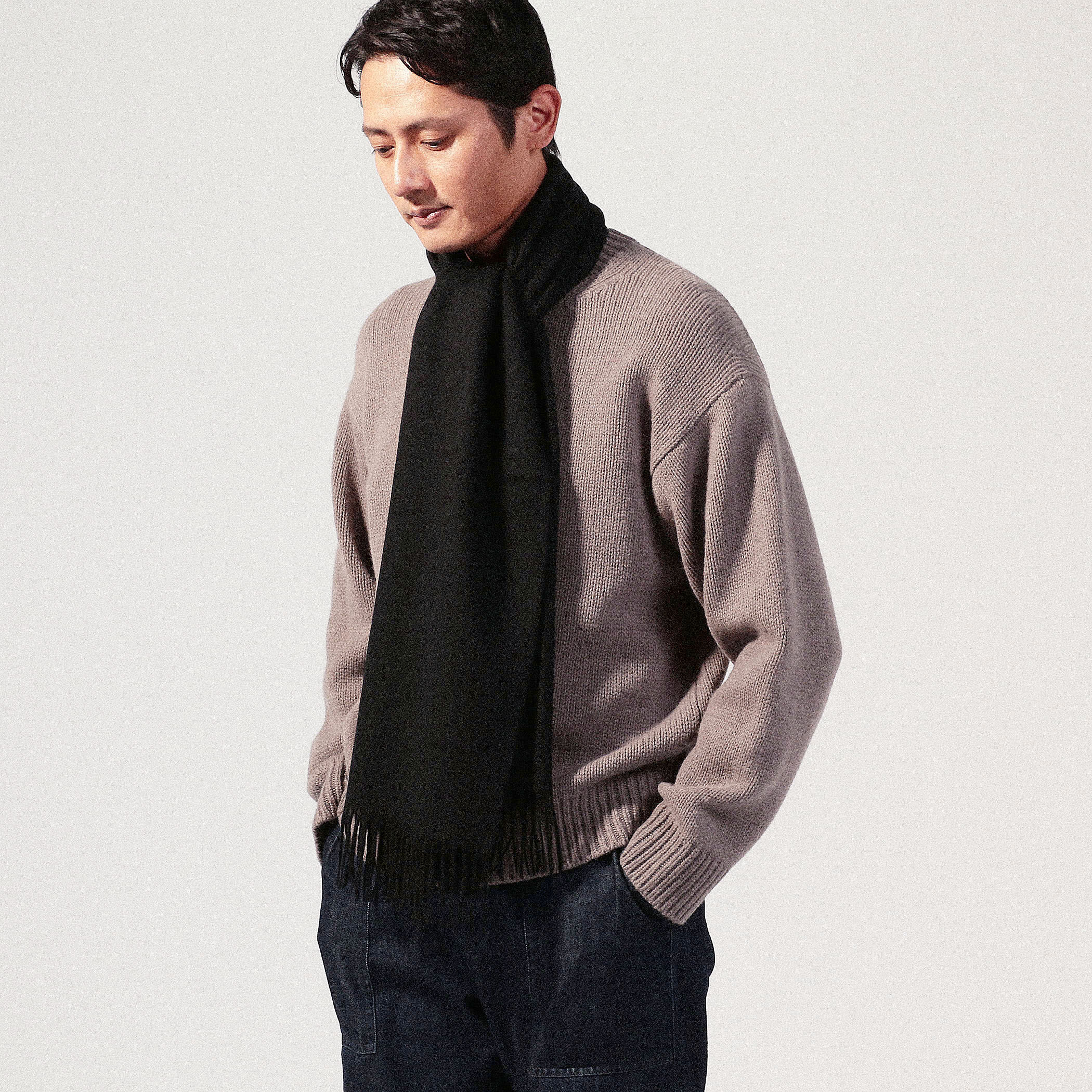 ウールカシミヤ フリンジマフラー｜トゥモローランド 公式通販