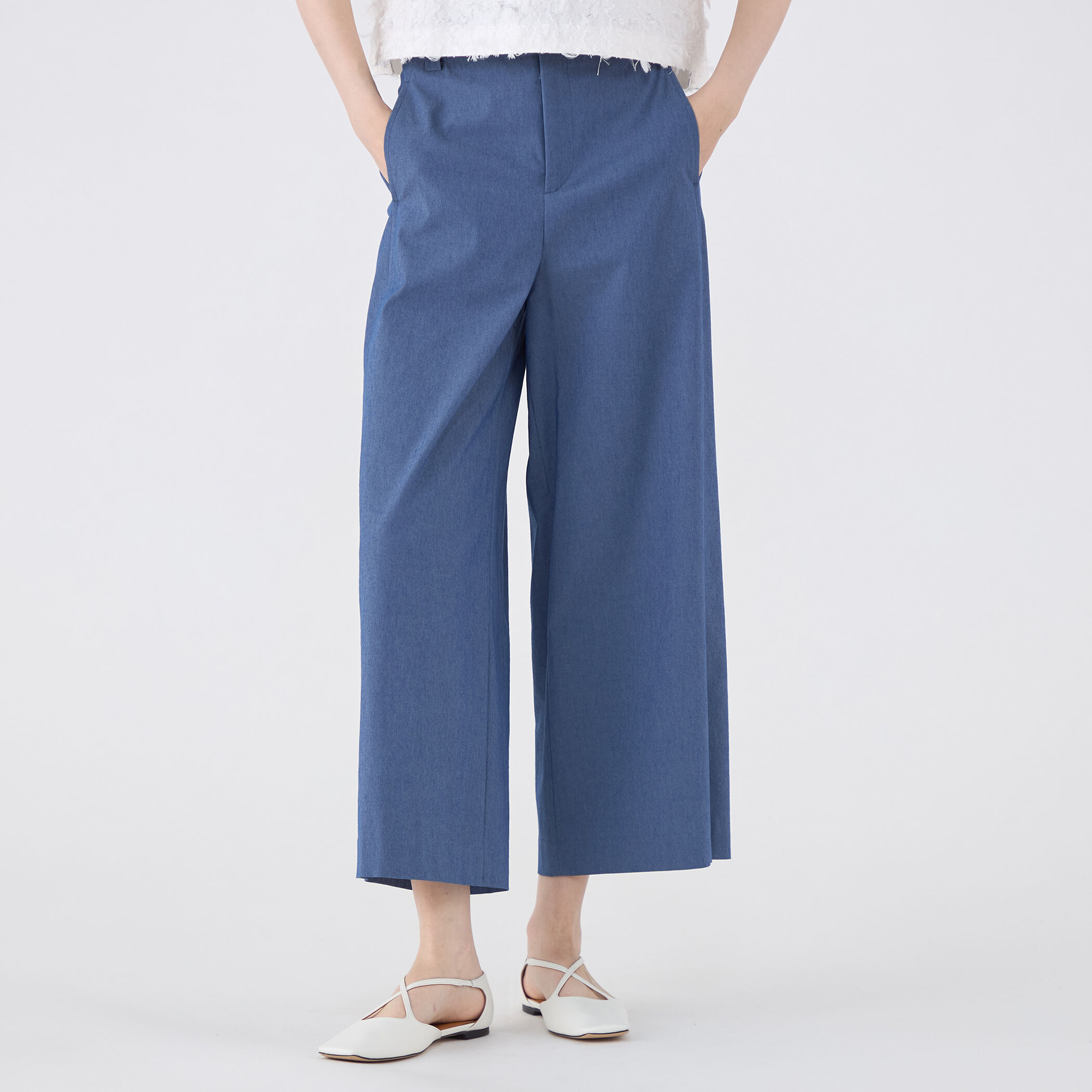 ナチュラルスラブストレッチ セミワイドパンツ｜トゥモローランド 公式通販