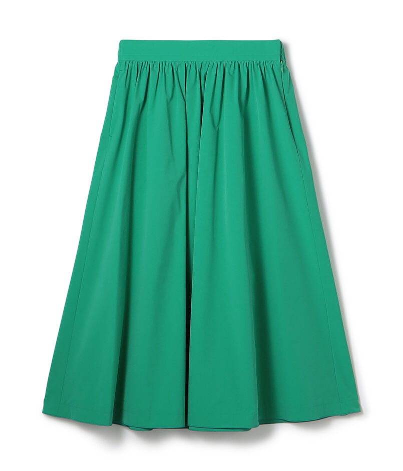 ストレッチタフタ ボリュームギャザースカート