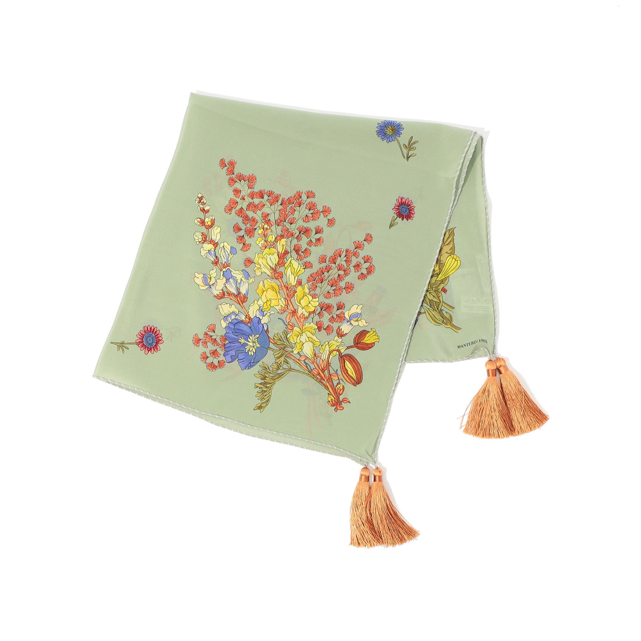 MANTERO COLLECTION マンテロ シルク スカーフ フルーツ柄 MANTERO