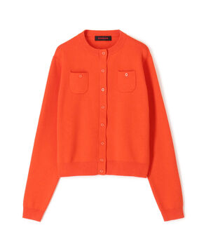 コットンカシミヤ クルーネックカーディガン