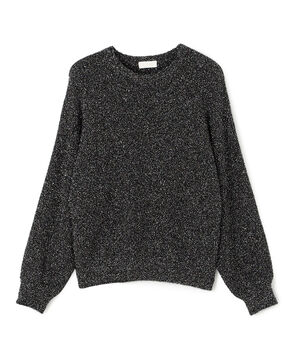 メタリックブークレー クルーネックプルオーバー