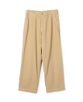 コットンツイル ワイドストレートチノパンツ
