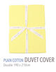 Plain Cotton duvet cover (double)