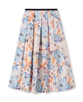 ピヴォワンヌプリント タックスィングスカート