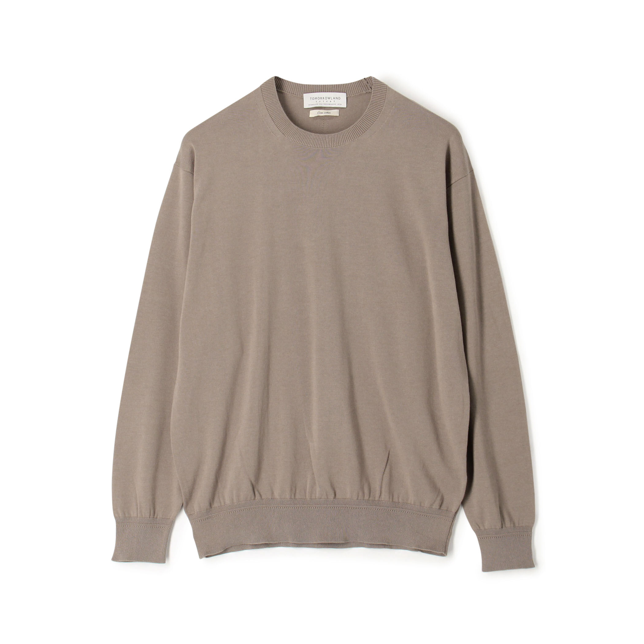 □TOMORROWLAND tricot ギザコットン クルーネックプルオーバーニット