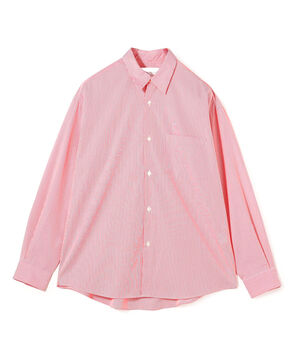 【店舗限定】コットンストライプ レギュラーカラーロングスリーブシャツ