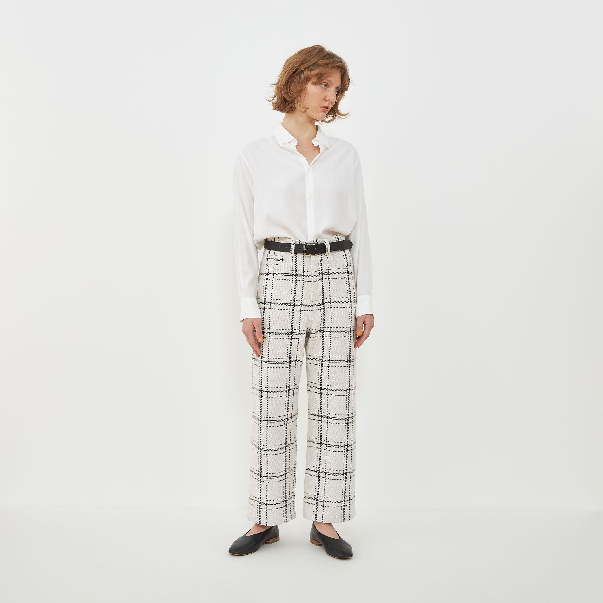 【GALERIE VIE】レーヨンコンパクトブロード ボタンダウンシャツ □レーヨンコンパクトブロード ボタンダウンシャツ