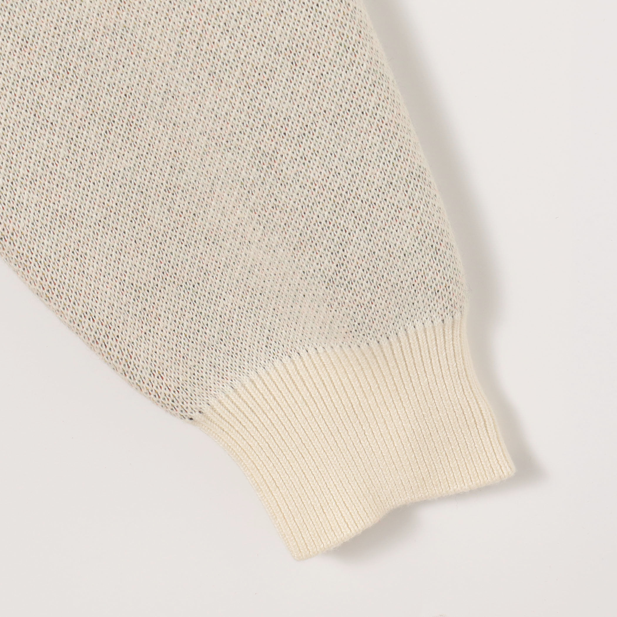 CABaN コットンカシミヤジャカード JAZZ BORDER SAX クルーネックプル