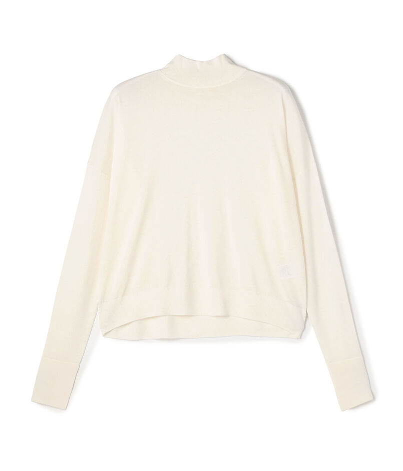 カシミヤシルク モックネックプルオーバー