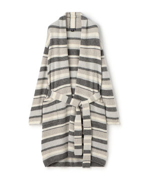 カシミヤストライプ ショールカラーカーディガン WLTC2585